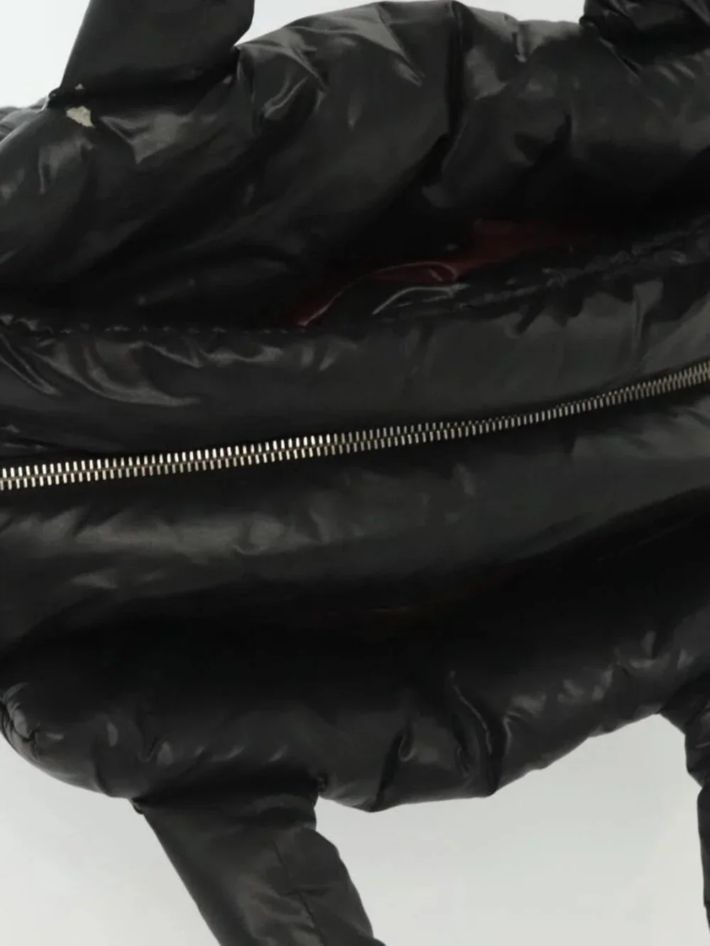 CHANEL Cococoon Hand Bag Nylon Black Silver CC Auth BA5555